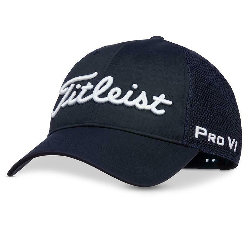 eBay: $25.95 Titleist Tour Performance Mesh White Hat/Cap – Navy/White