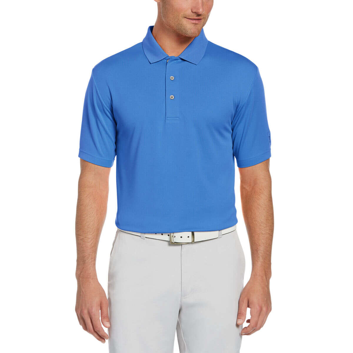 $15 AIRFLUX SOLID MESH SHORT SLEEVE POLO SHIRT