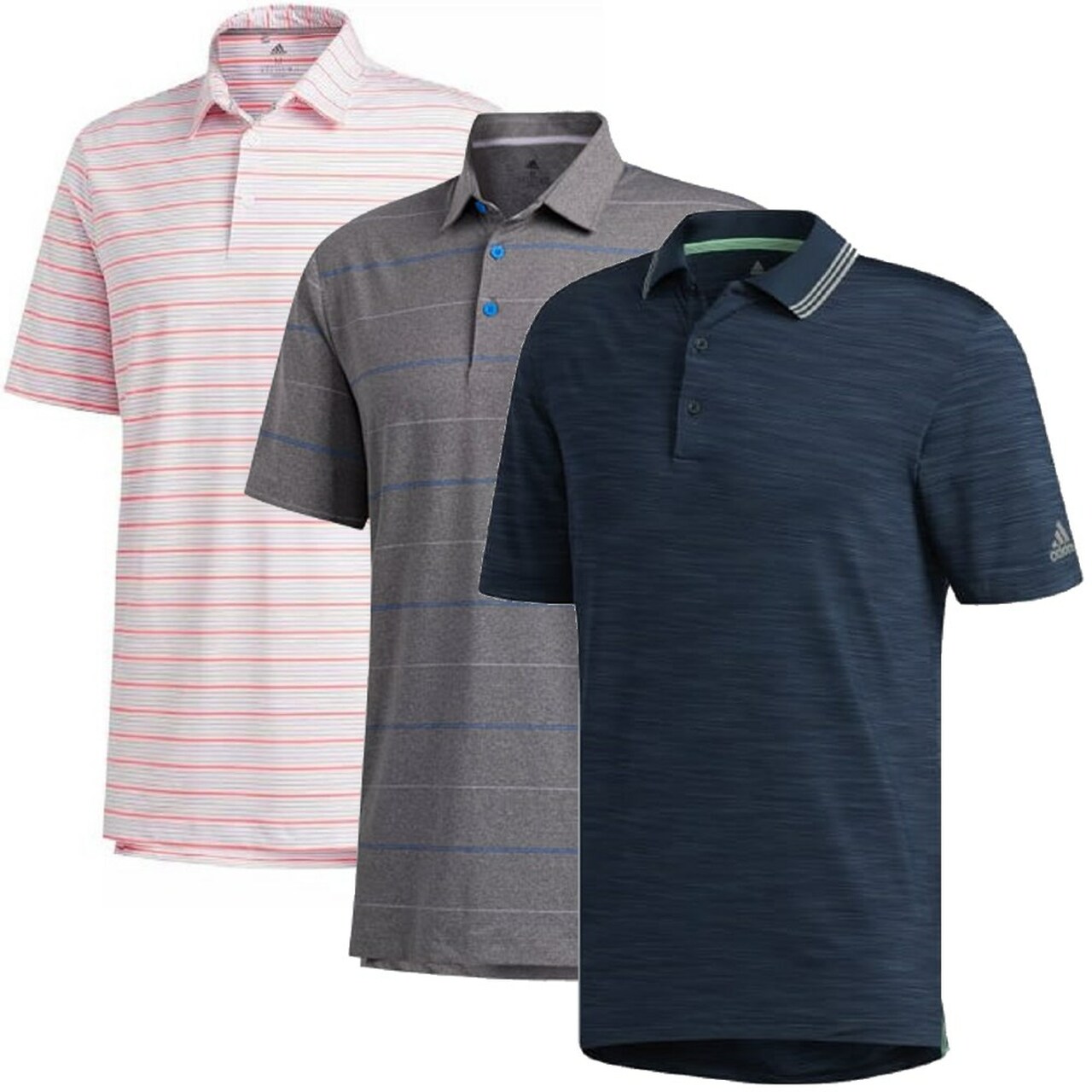 $64 Adidas Assorted Polo 3 PACK