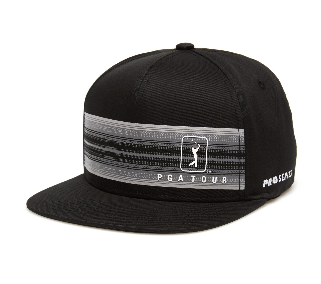 $15 PGA Tour Golf- Striped Flat Brim Cap