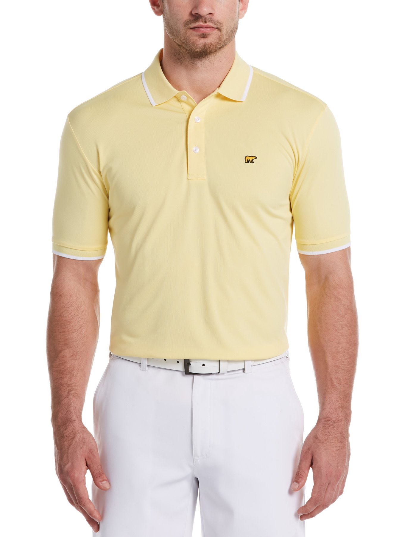 $17 Jack Nicklaus Men’s Solid Golf Polo with Cuff Tipping
