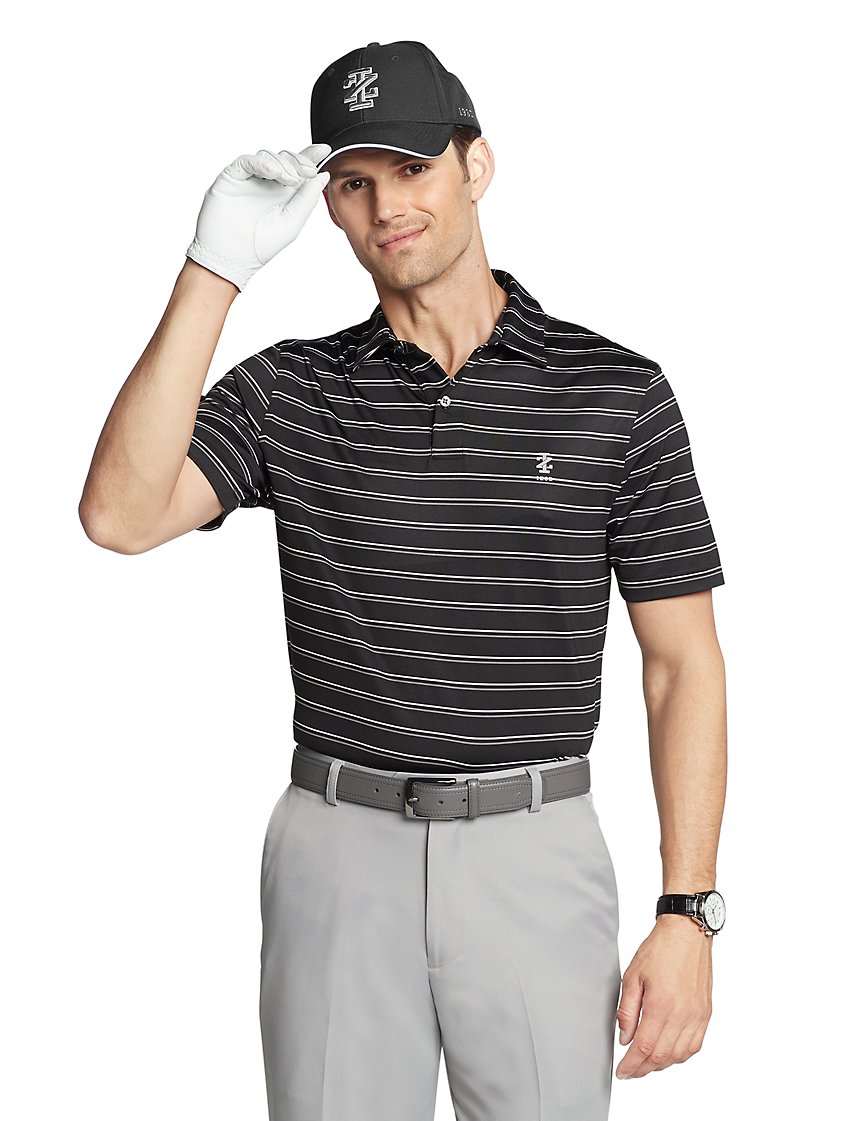 $12 Golf Winners Circle Striped Short Sleeve Polo