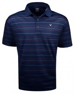 $19 Callaway Golf- Printed Refined Stripe Polo