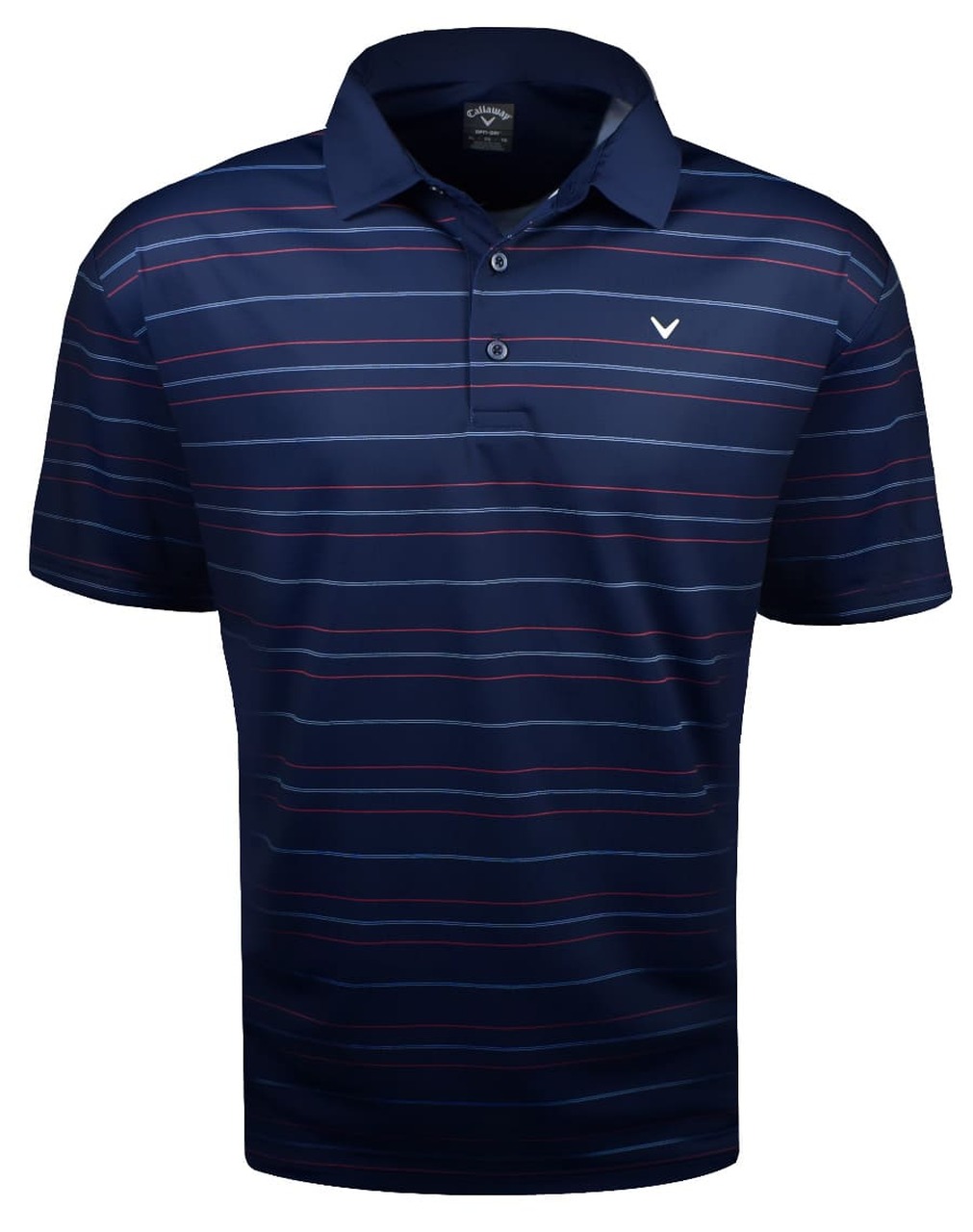 $19 Callaway Golf- Printed Refined Stripe Polo