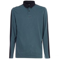 $16 Oakley Golf- Long Sleeve Striped Polo Shirt