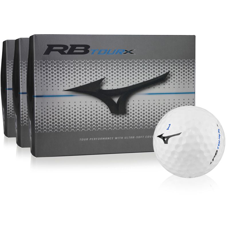 $75 Mizuno White RB Tour X Golf Balls – 3 Dozen