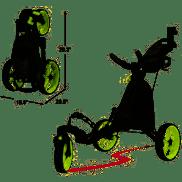 $130 CaddyTek 3-wheel Golf Cart with Swivel