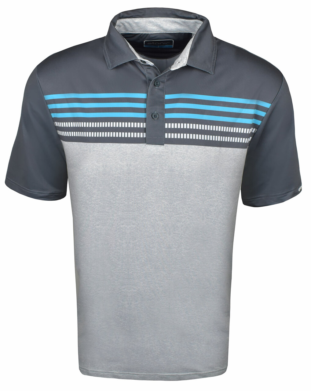 $23 Etonic Golf Chest Stripe Print Polo