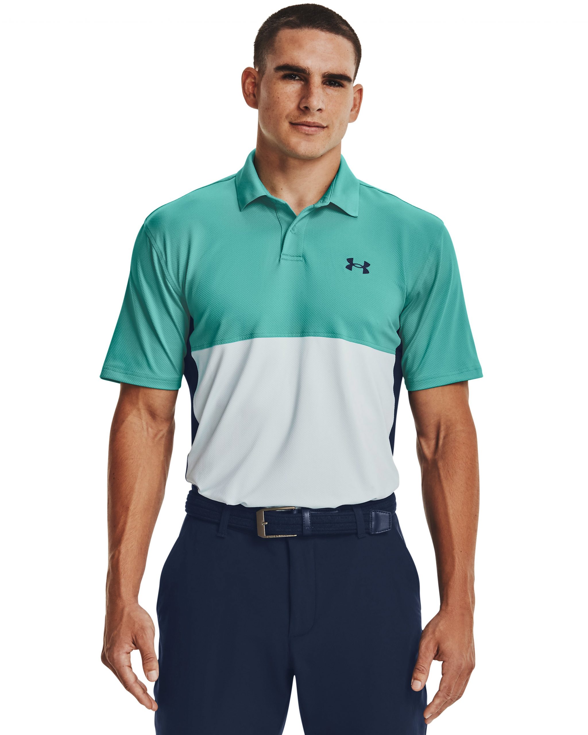 $22 Under Armour Men’s Performance Blocked Polo