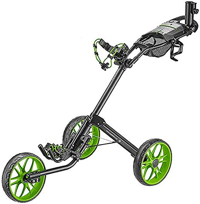 $112 CaddyTek Caddylite 15.3 V2 – Deluxe Quad-Fold Golf Push Cart