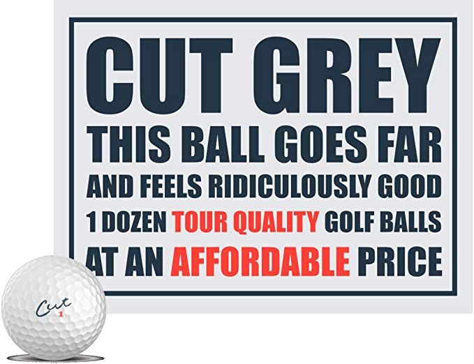 $12 Cut Golf Cut Grey Golf Balls
