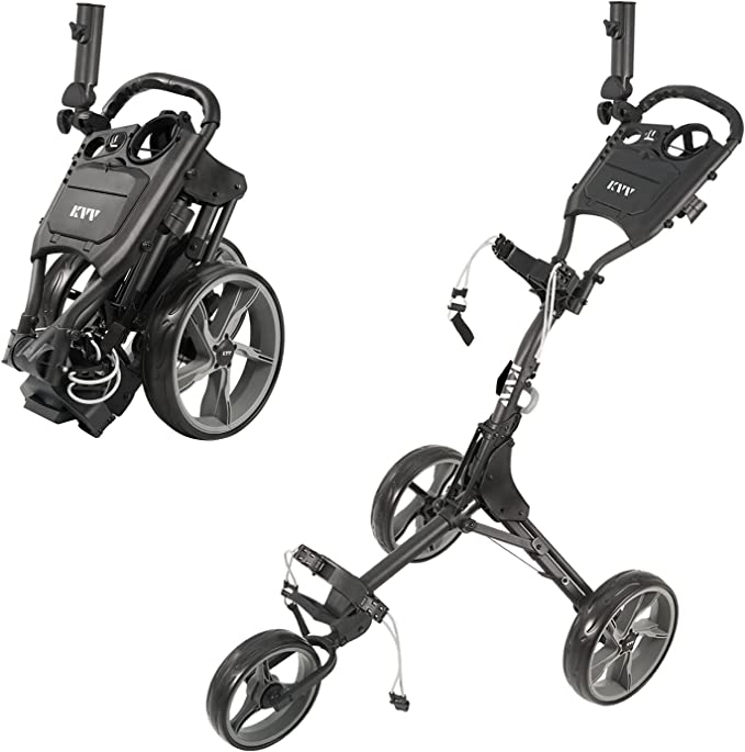 $171 KVV 3 Wheel Golf Push Cart Ultra Lightweight