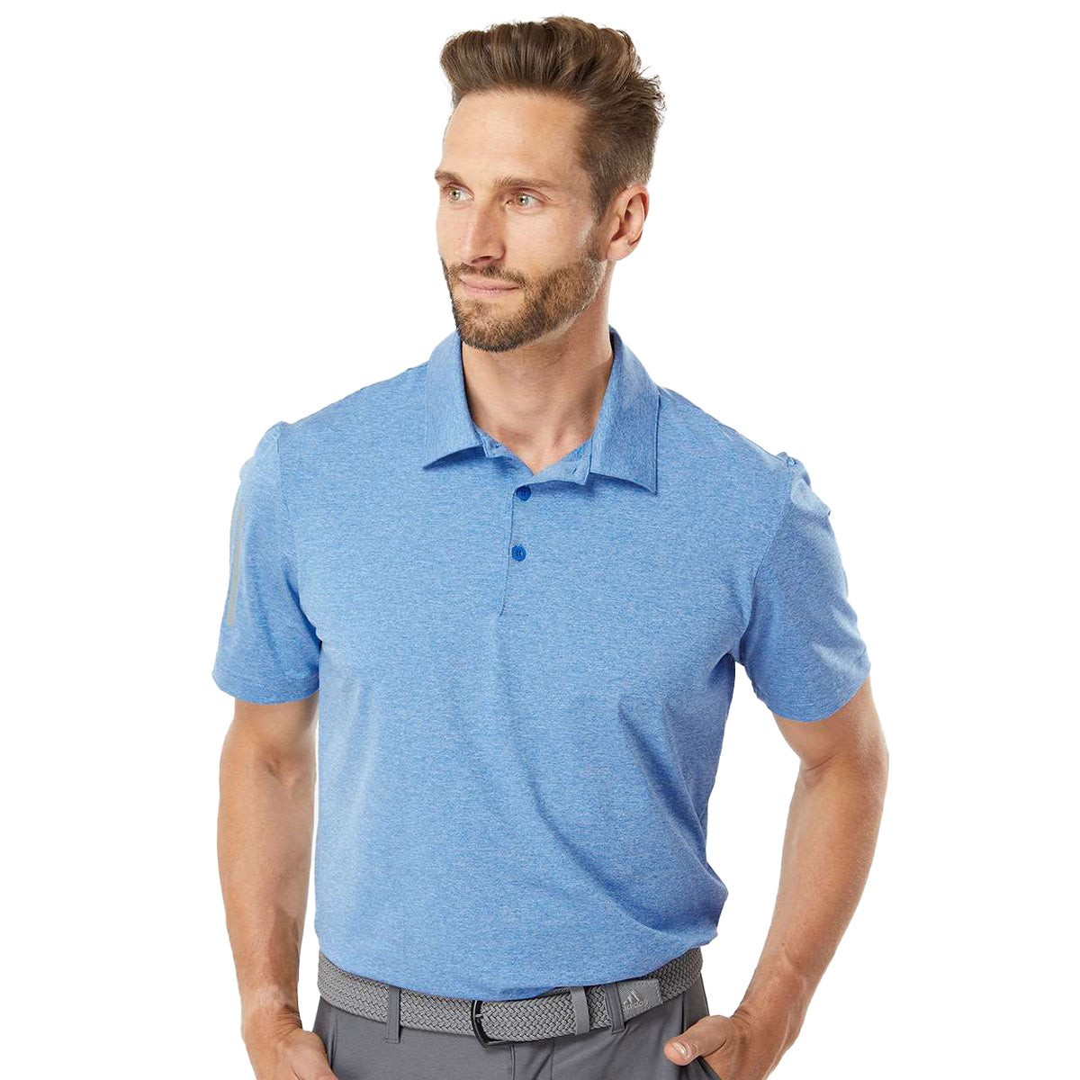 $15 adidas Men’s Floating 3-Stripes Polo