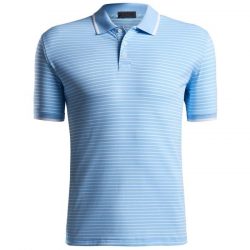 $60 G/FORE Perforated Stripe Golf Polo