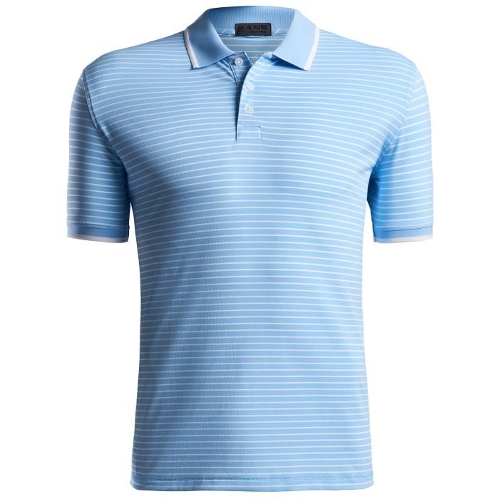 $60 G/FORE Perforated Stripe Golf Polo