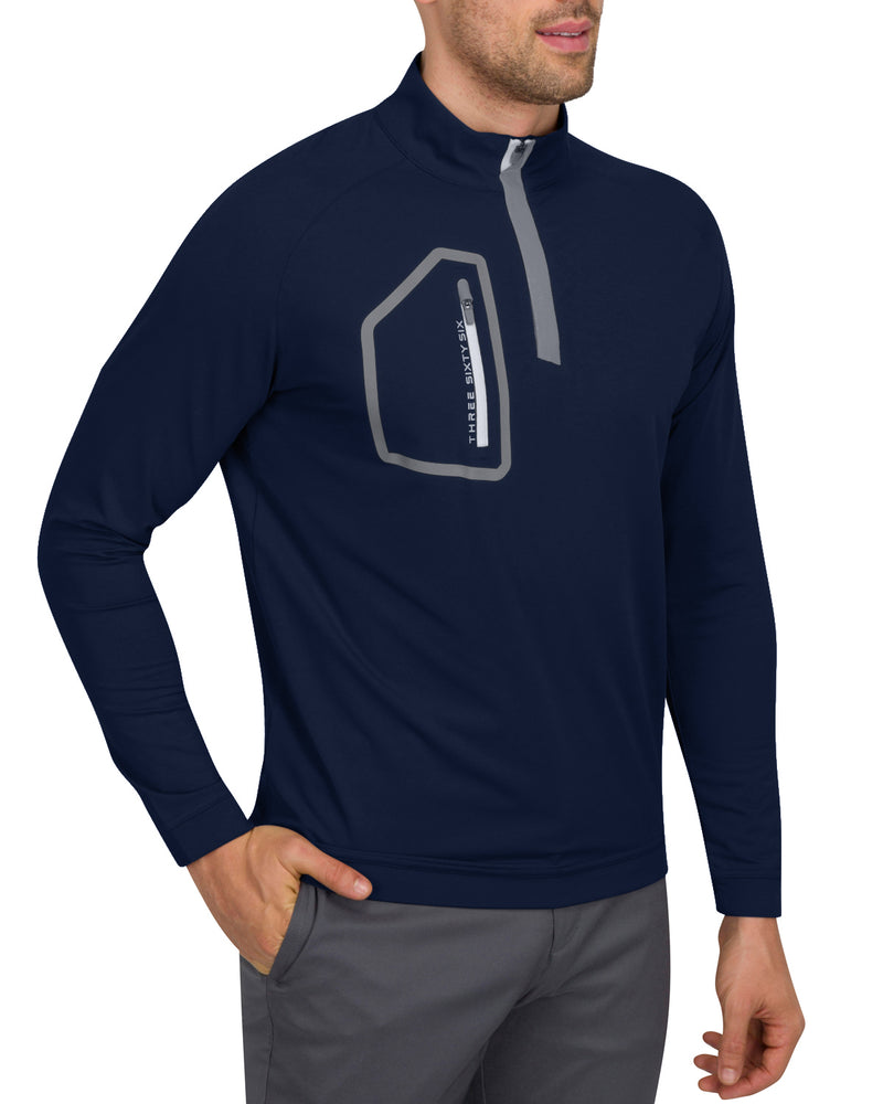 $24.95 ThreeSixtySix 1/4 Zip Golf Pullover with Chest Pocket