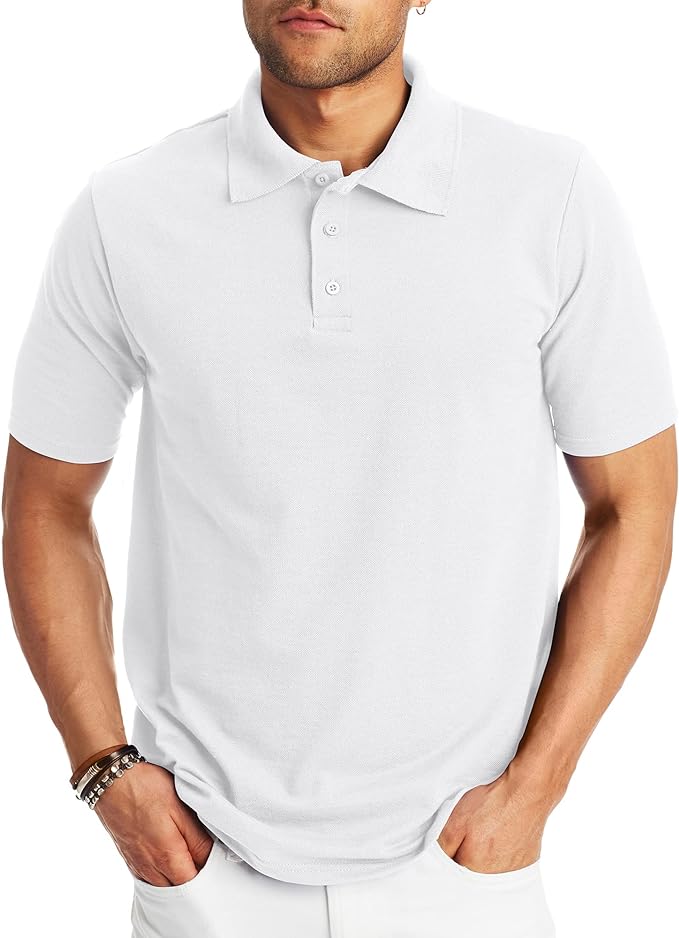 $8 Hanes Mens X-Temp Short Sleeve Polo Shirt