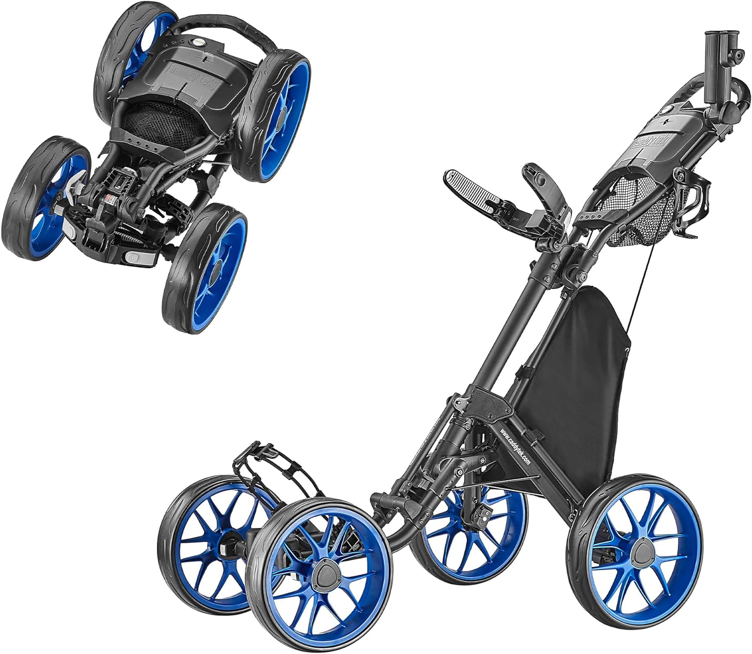 $120 CaddyTek 4 Wheel Golf Push Cart