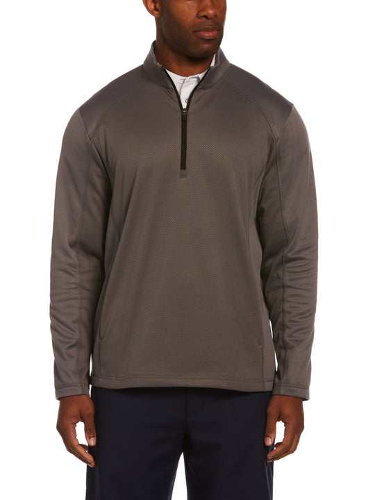 $22 Men’s Mixed Texture Fleece 1/4 Zip