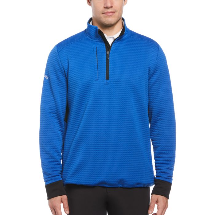 $50 Callaway Textured Midweight Stripe Half Zip Golf Pullover