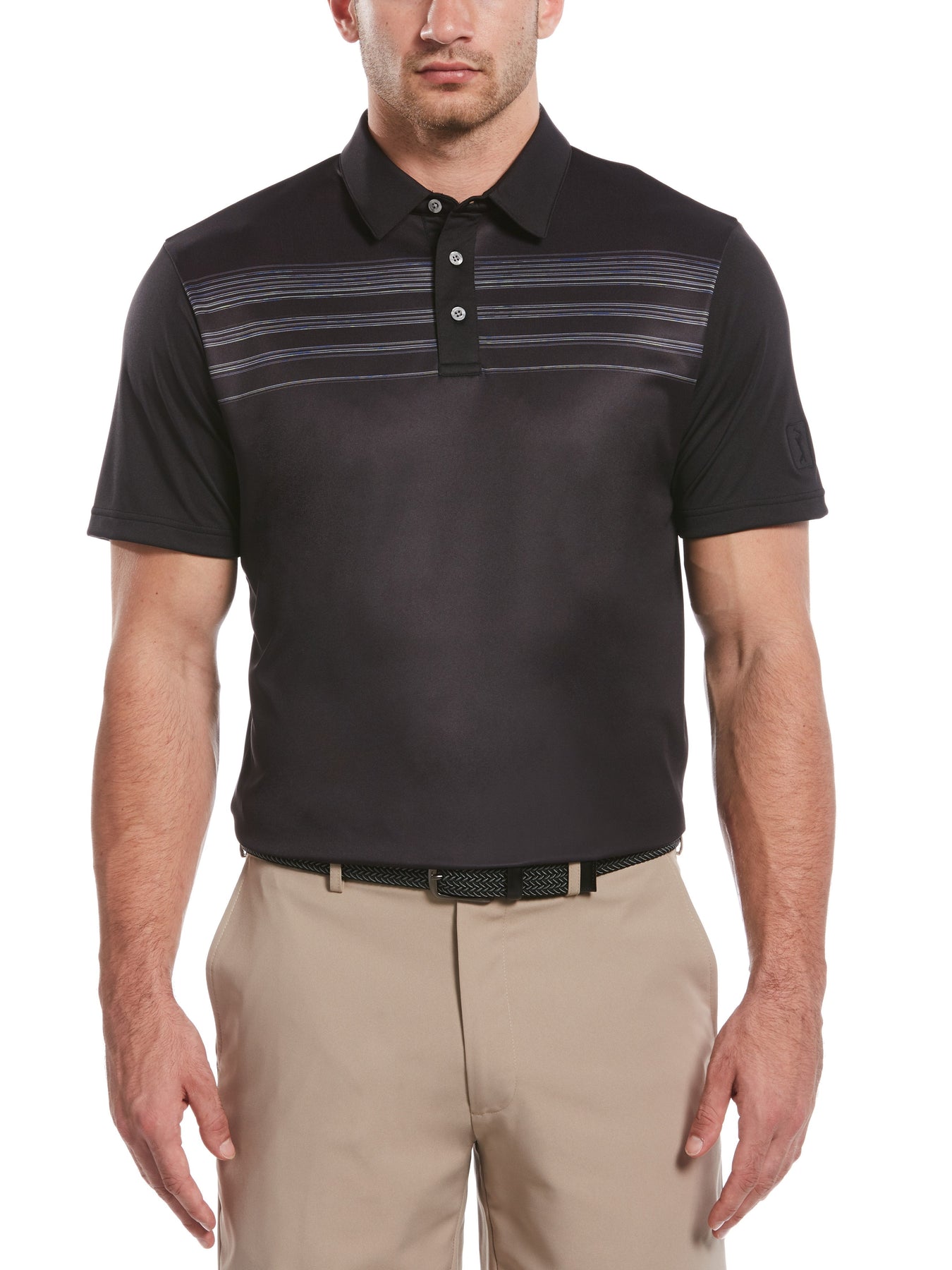$8 PGA Tour Men’s Space Dyed Chest Stripe Polo