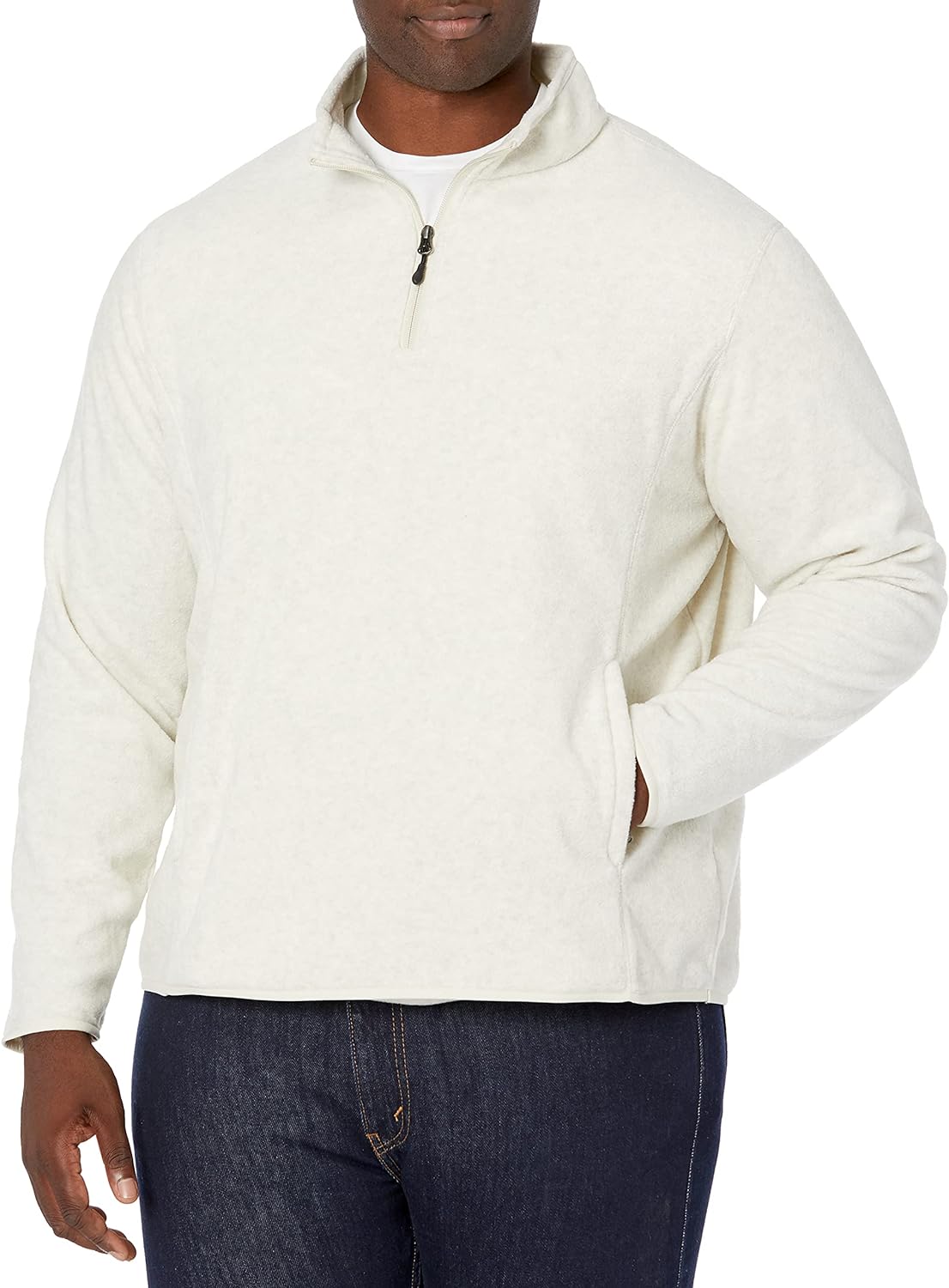 $11 Amazon Essentials Men’s Quarter-Zip Polar Fleece Jacket