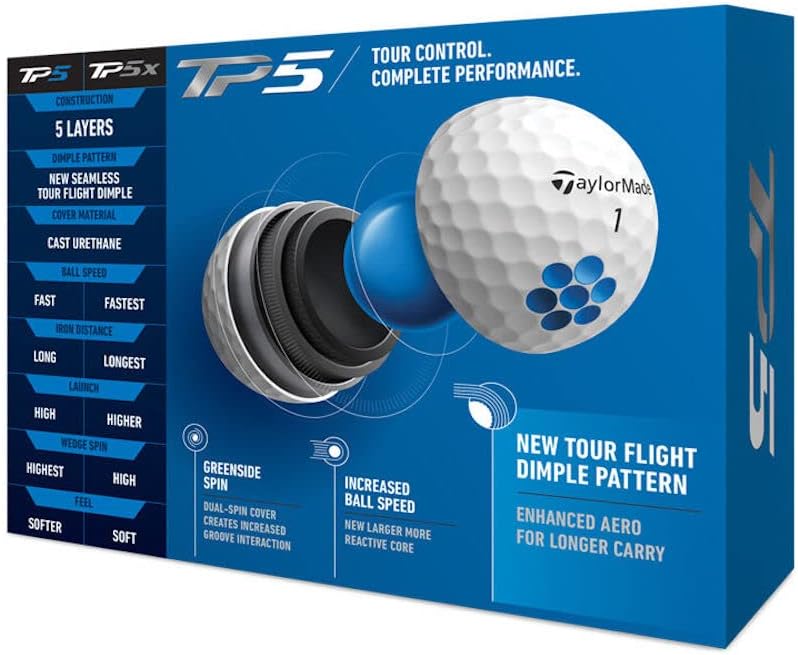 $33 1 Dozen TaylorMade 2021 TP5 Golf Balls