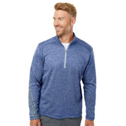 $23 adidas Men’s Brushed Terry Heathered Quarter-Zip Pullover