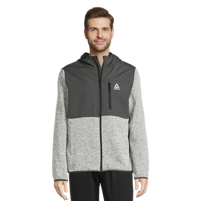 $13 Reebok MenÕs Hooded Sweater Fleece Jacket