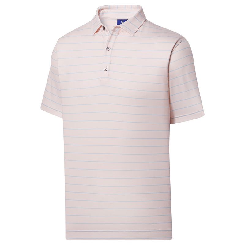 $50 FootJoy Men’s Athletic Fit Open Stripe Jersey Self Collar Polo