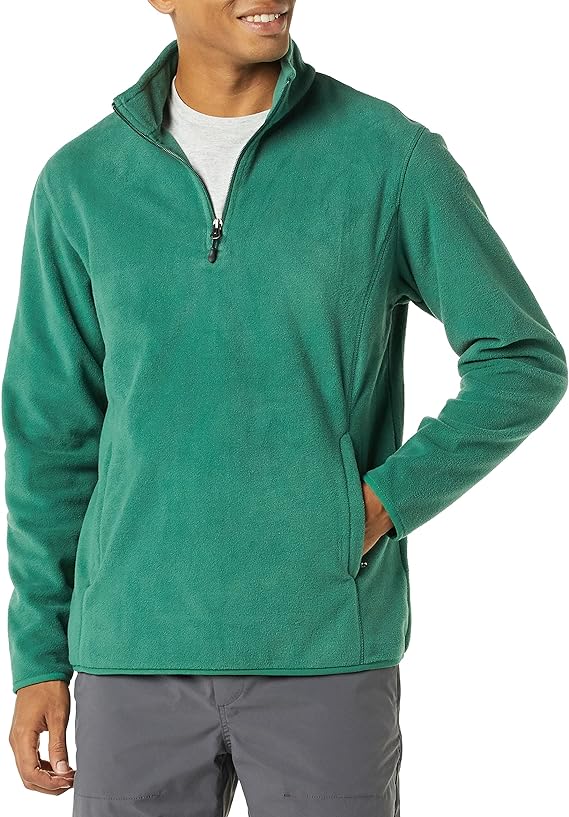 $8 Amazon Essentials Men’s Quarter-Zip Polar Fleece Jacket