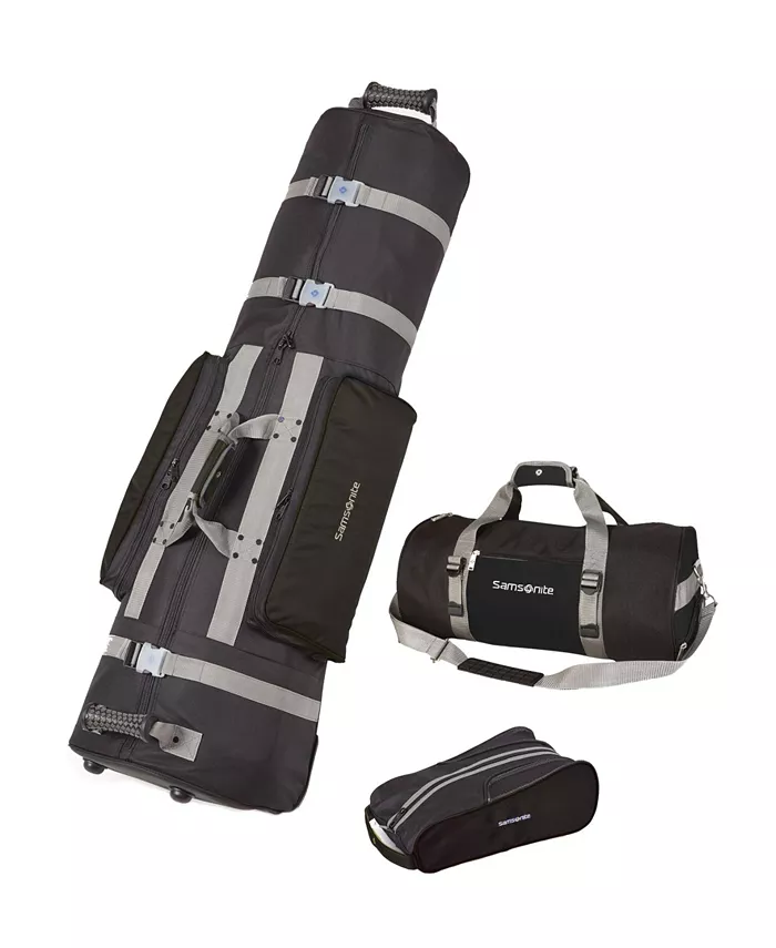 $119 Samsonite Deluxe 3 Piece Golf Travel Set