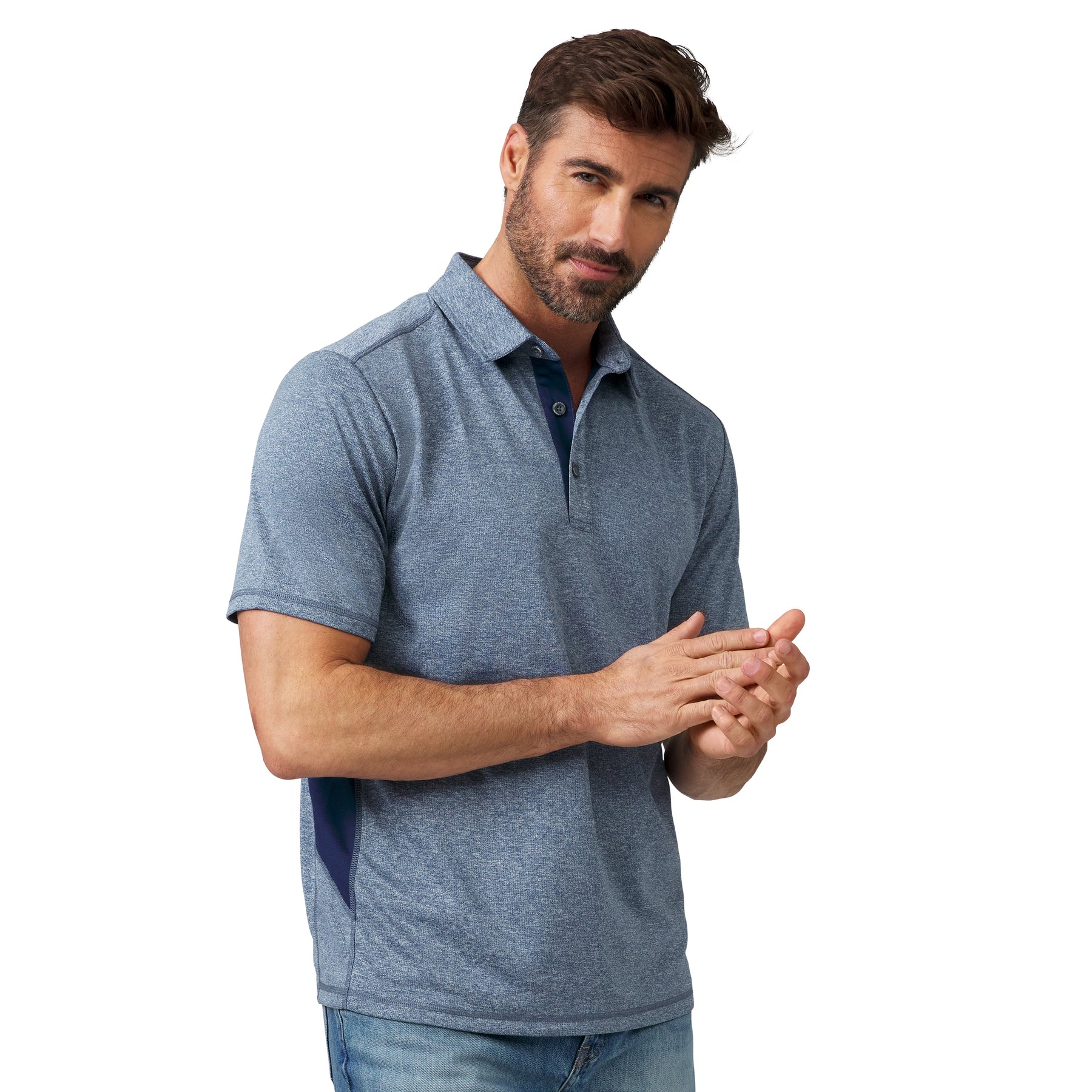 $28 Free Country Men’s Micro Mesh Short Sleeve Polo Shirt