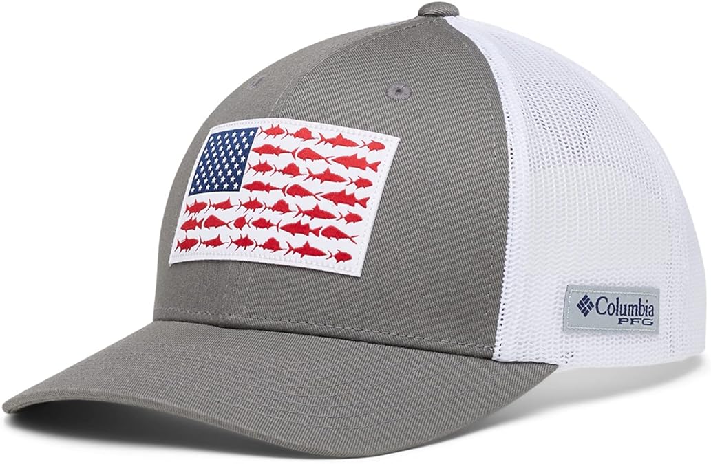 $18 Columbia Fish Flag Mesh Snap Back Hat