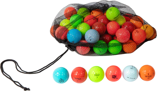 $34 for 48x Colored Golf Balls Mesh Bag Mix