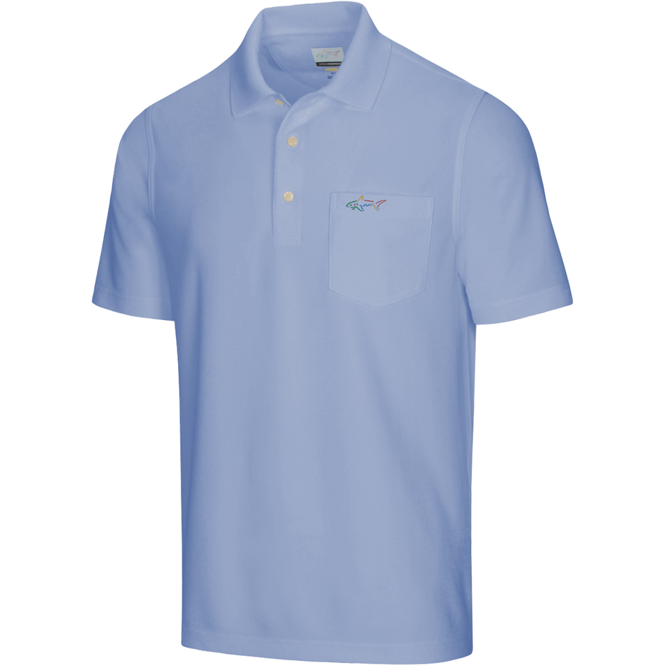 $99 for 3x Greg Norman Pocket Pique Shark Golf Polo