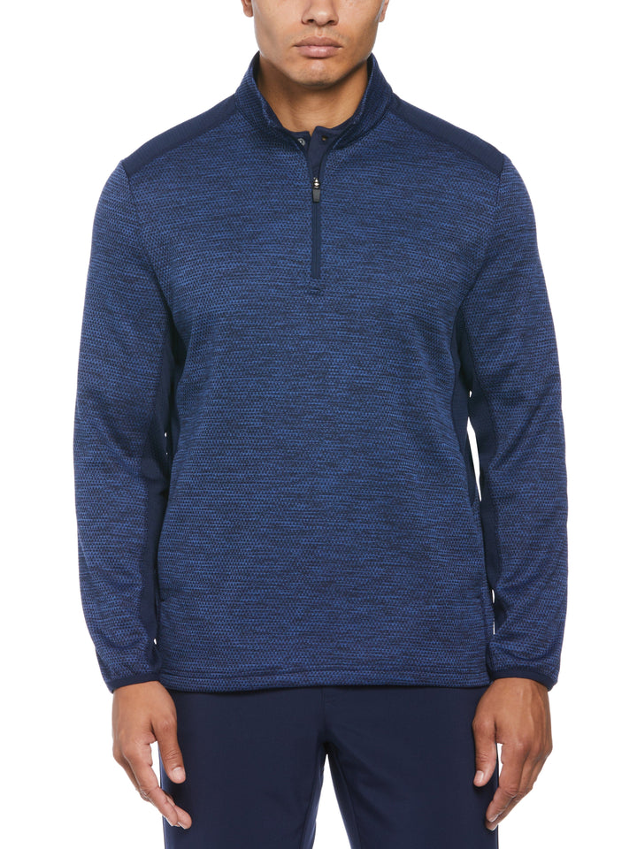 $11 Men’s Two Tone Space Dye 1/4 Zip Pullover