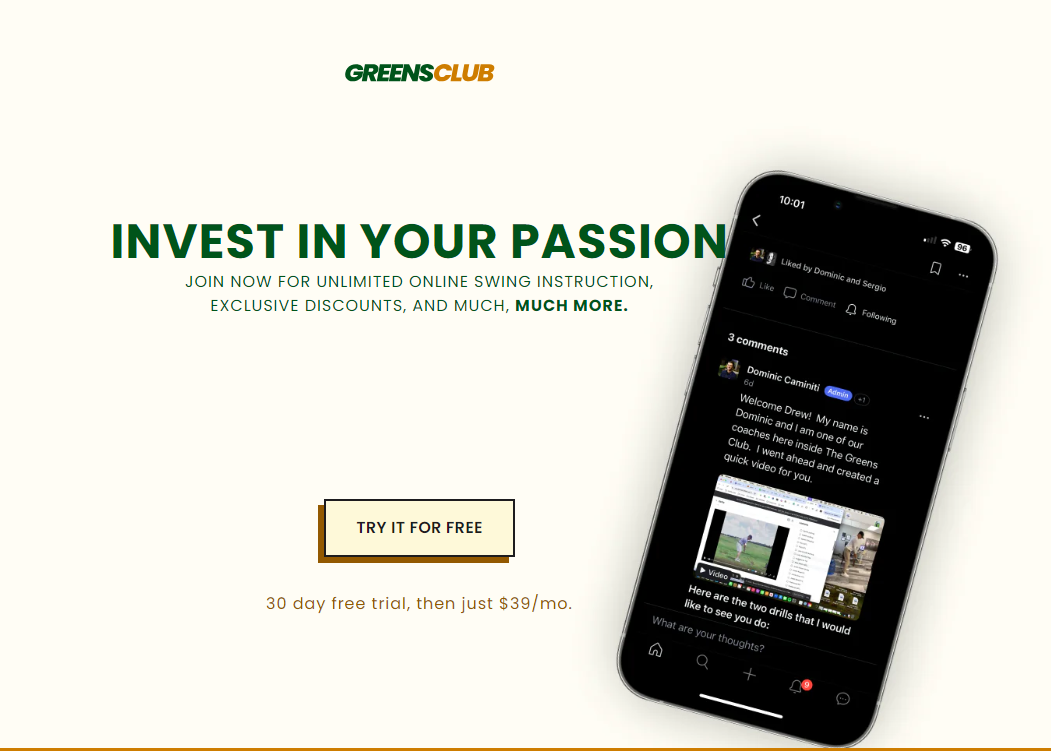 Discover Greens Club – Exclusive 1 Month Free Trial