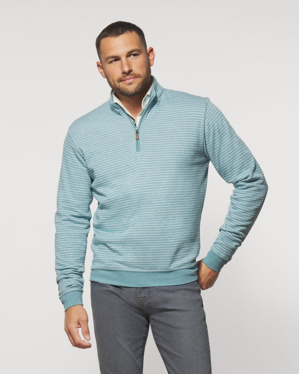 $82 Johnnie O Skiles Striped 1/4 Zip Pullover