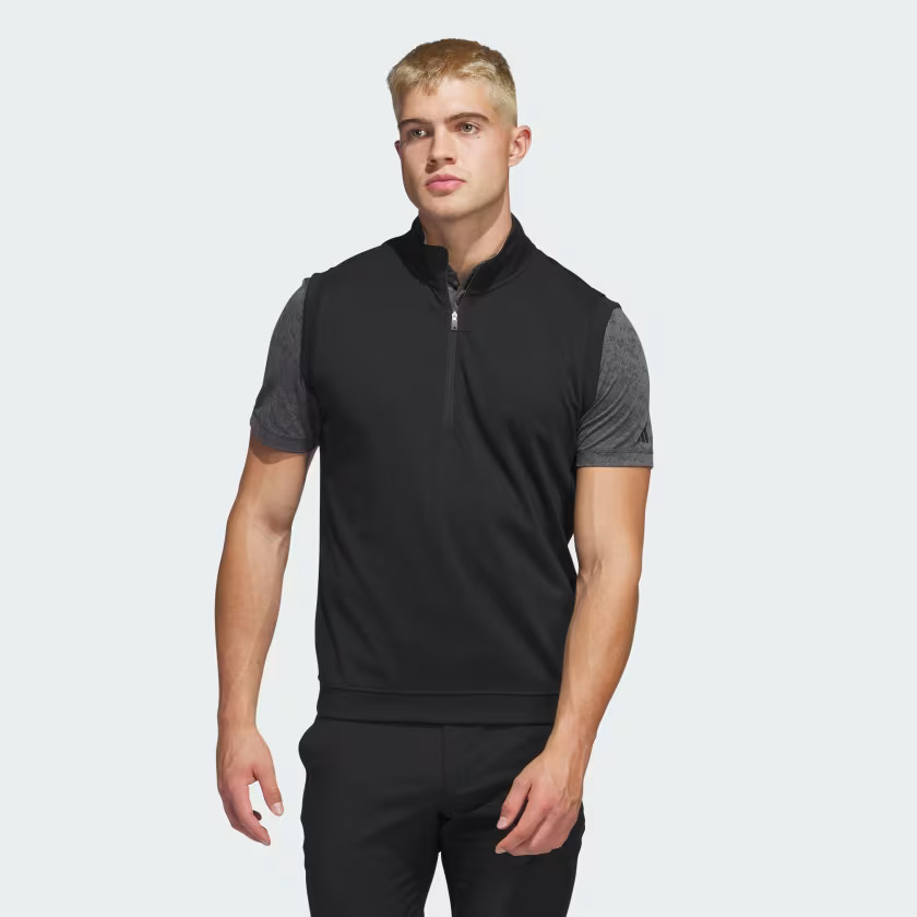 $56 Adidas Men’s Golf Elevated 1/4 Zip Pullover Vest