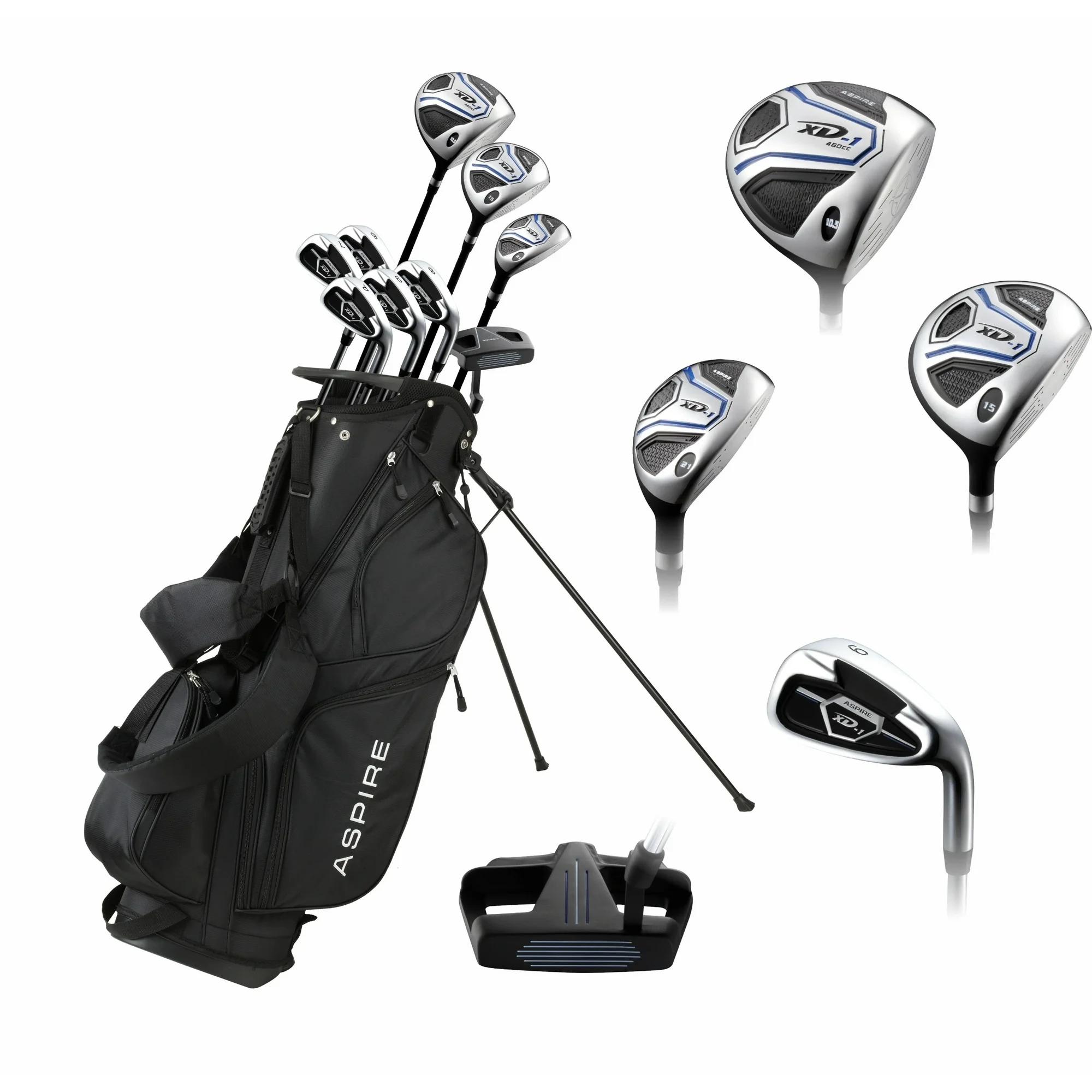 $269 Aspire XD1 Men’s Complete Golf Club Package Set