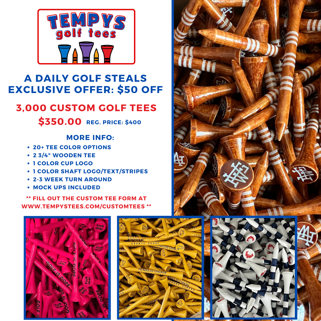 Get $50 off 3,000 Custom Wooden Golf Tee’s at TempysTees