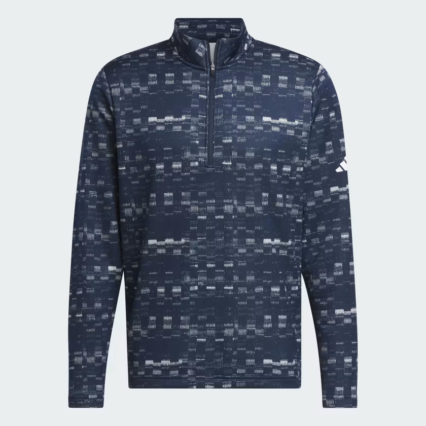 $20 Adidas Golf Core Printed Quarter Zip Pullover