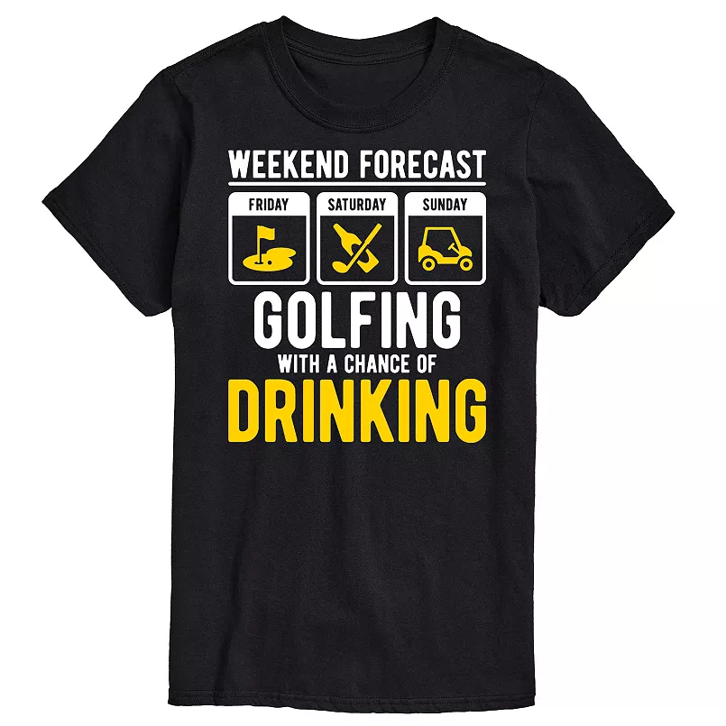 $15 Men’s Weekend Forecast Golfing Graphic Tee