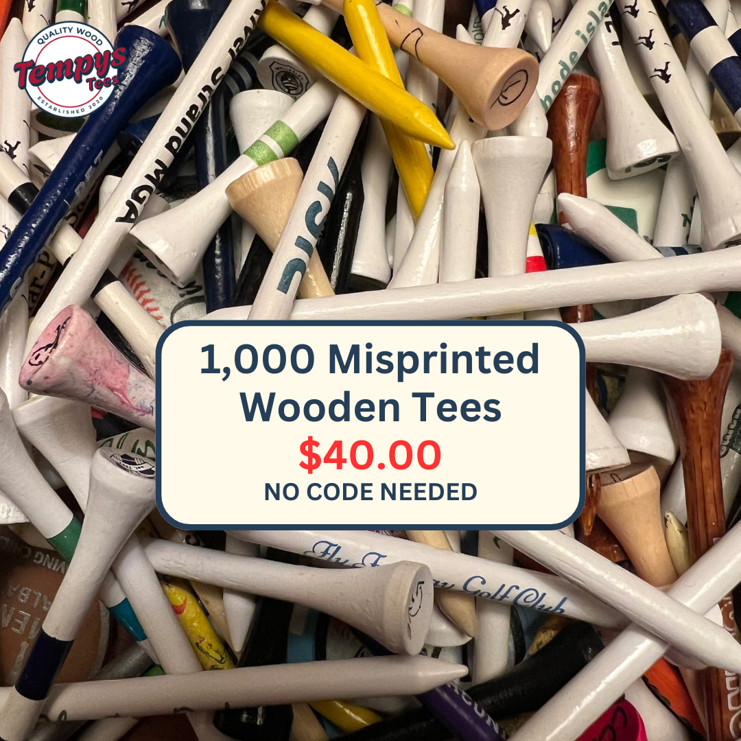 $40 for 1000x Misprint & Logo Overrun Wooden Tees