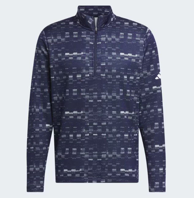$56 Adidas Men’s Golf Core Printed Quarter Zip Pullover