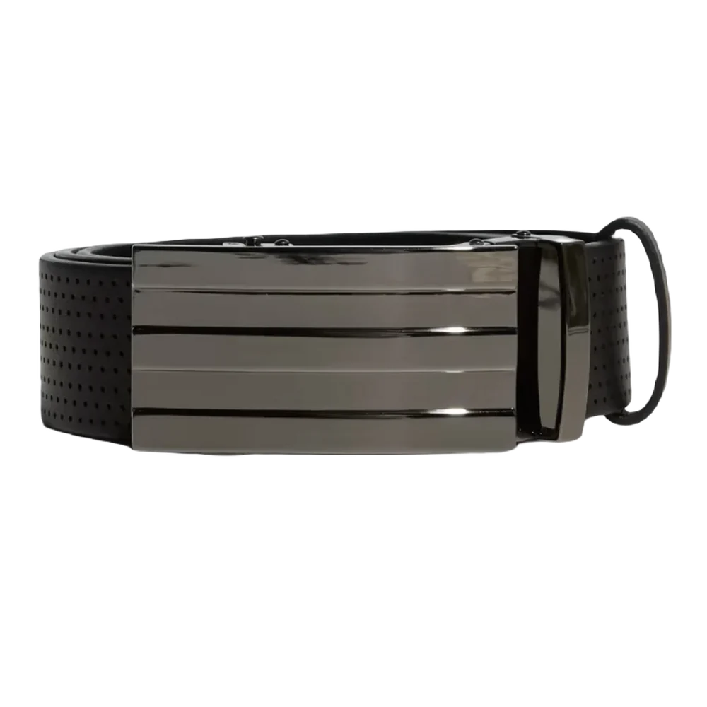 $20 Adidas Men’s Black 3-Stripes Polyurethane No-Hole Belt