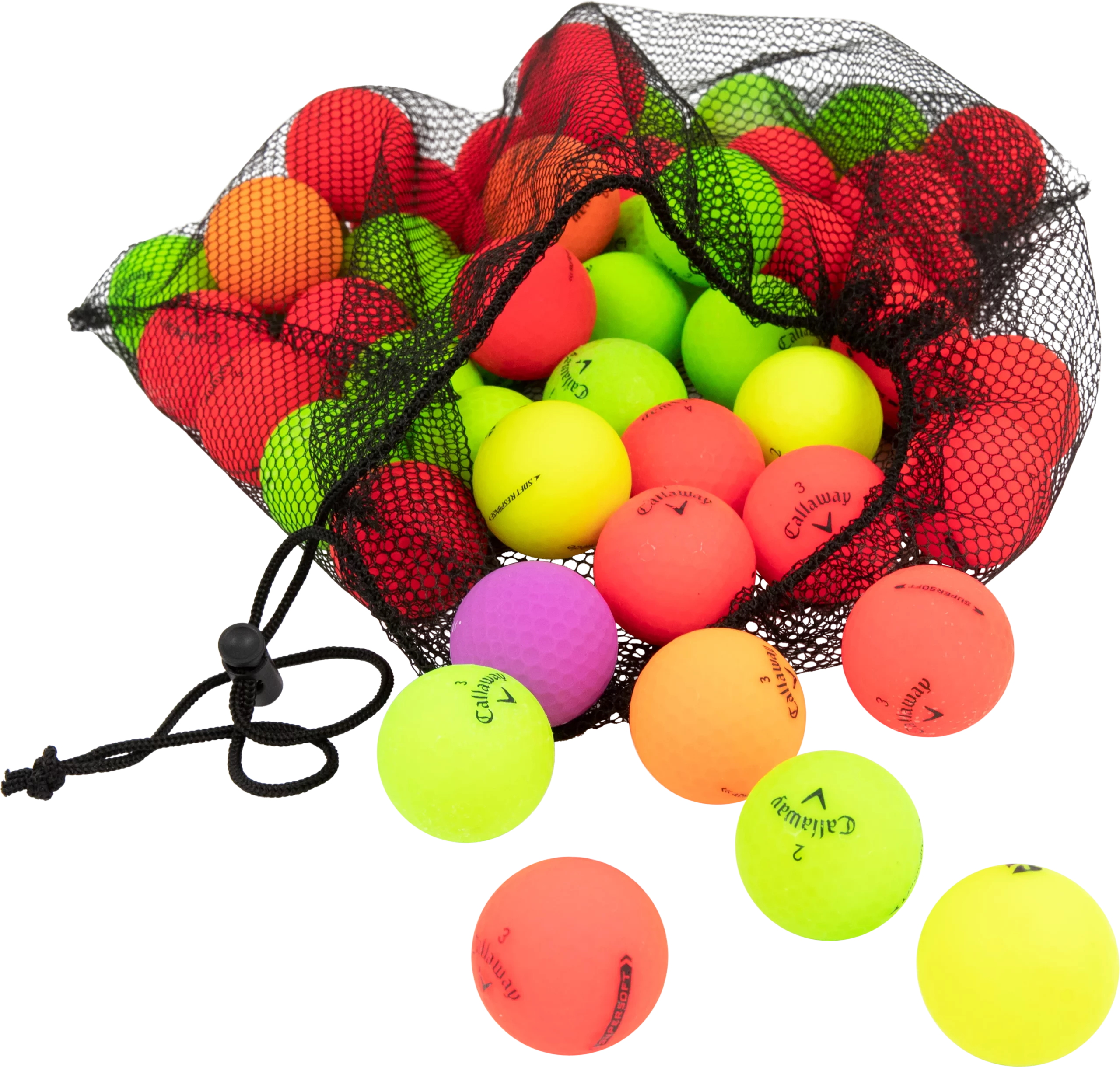 $24 for 24 Colored Matte Golf Ball Mesh Bag Mix