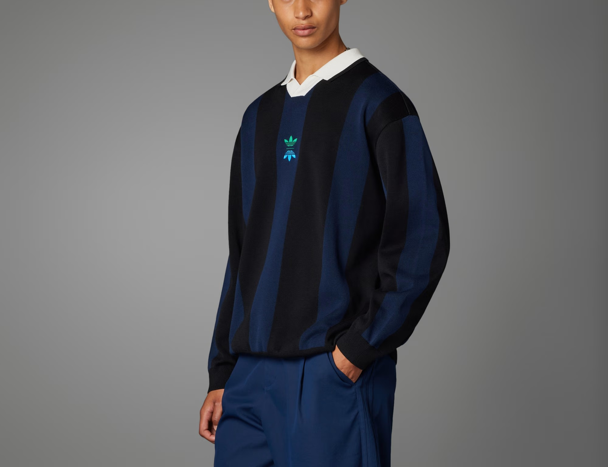 $64 Adidas Rolling Links Long Sleeve Polo Shirt