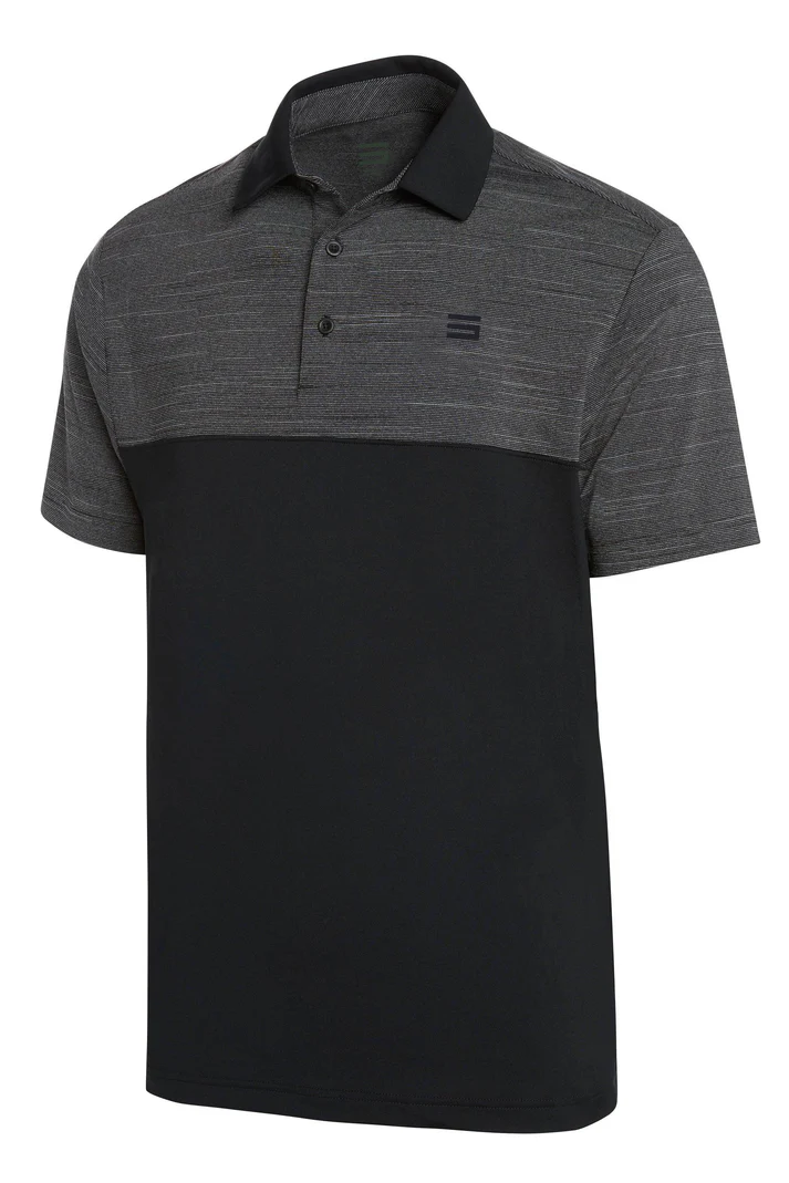 $19 Three Sixty Six Heathered Two-Tone Golf Polo